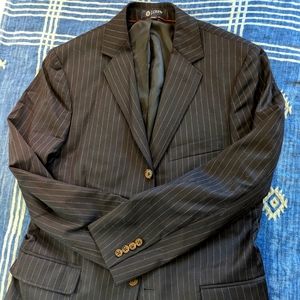 Black pinstripe JCrew suit jacket. 38S.